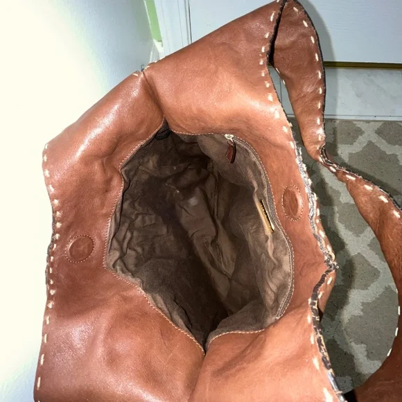 Adrienne Vittadini Brown Leather Handbag - Picture 6 of 12